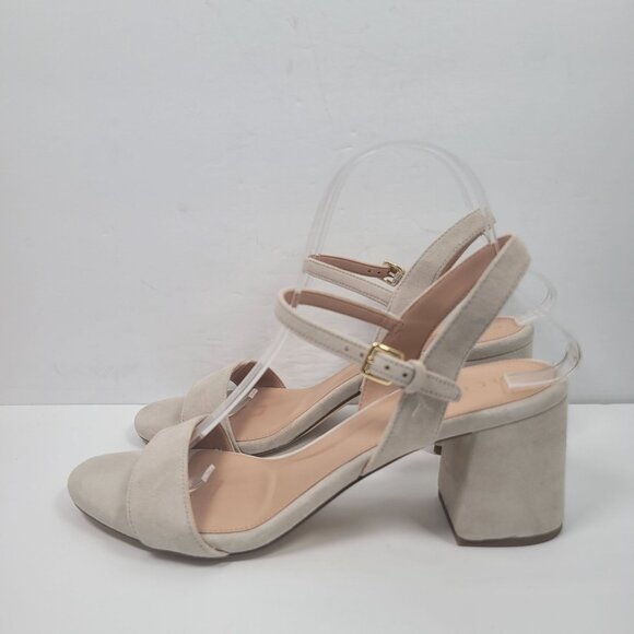 Cole Haan Women's Beige Block Heel Sandals W26087 US Size 9B Like New - Picture 2 of 8
